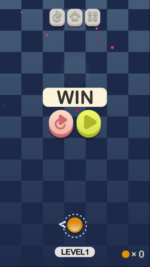 Disk Throw Game Level Complete Screenshot.