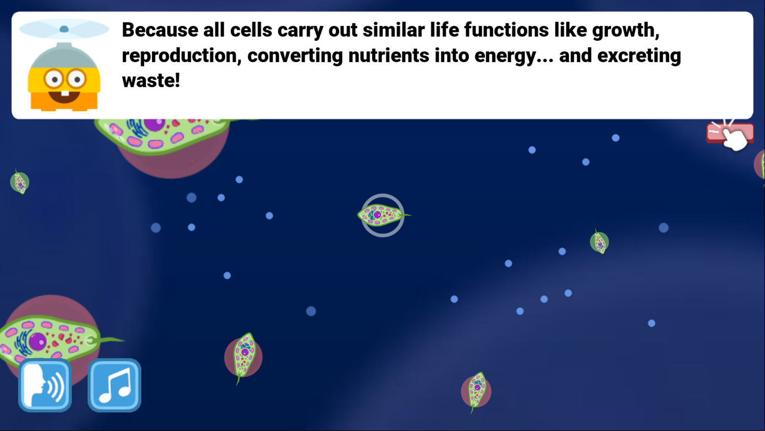 DocDuck Cells and Life Game Cellular Functions Screenshot.