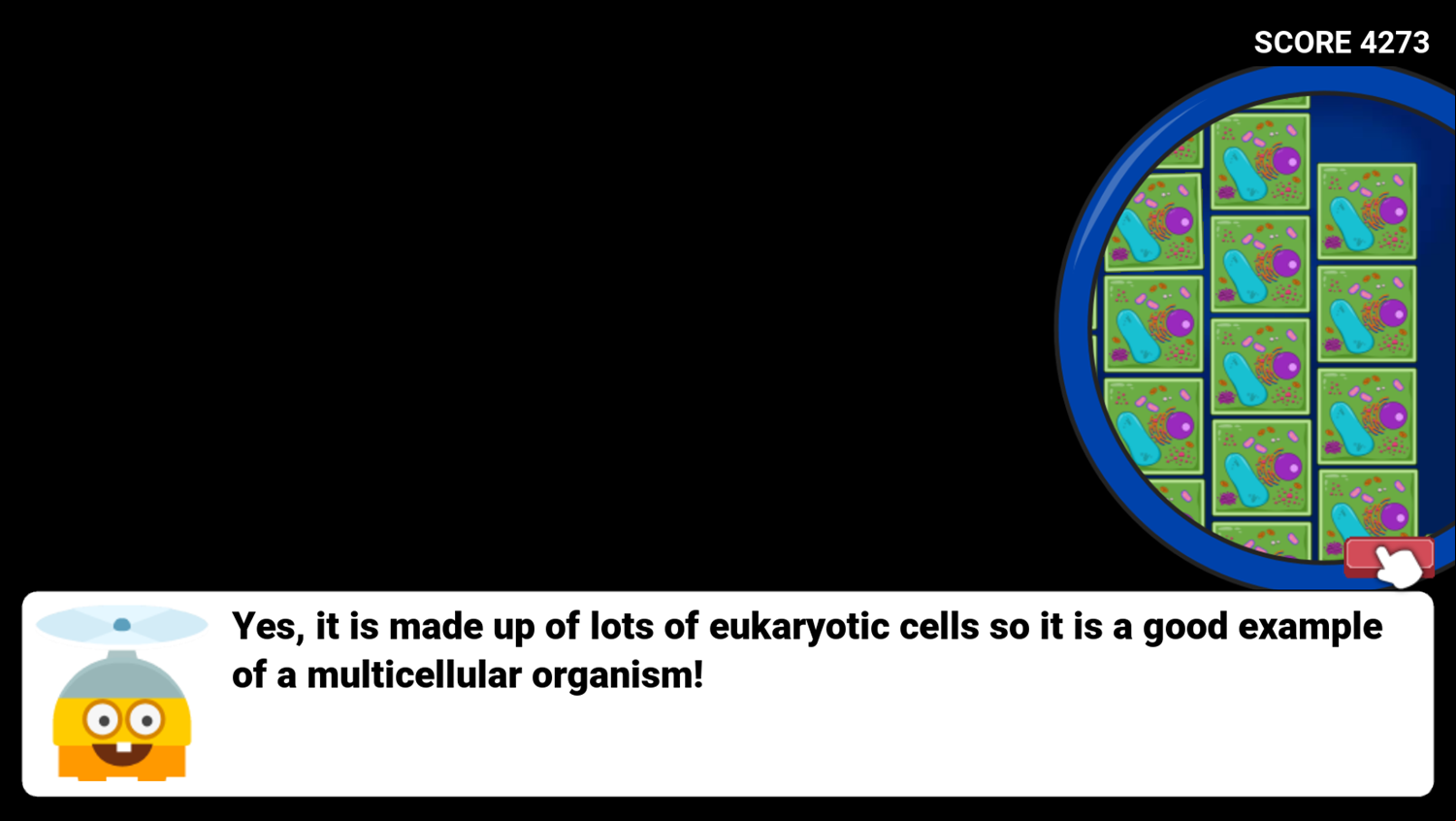 DocDuck Cells and Life Game Eukaryotic Cells Multicellular Organism Screenshot.