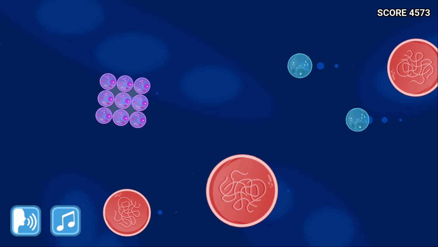 DocDuck Cells and Life Game Gathering Respiration Cells Screenshot.