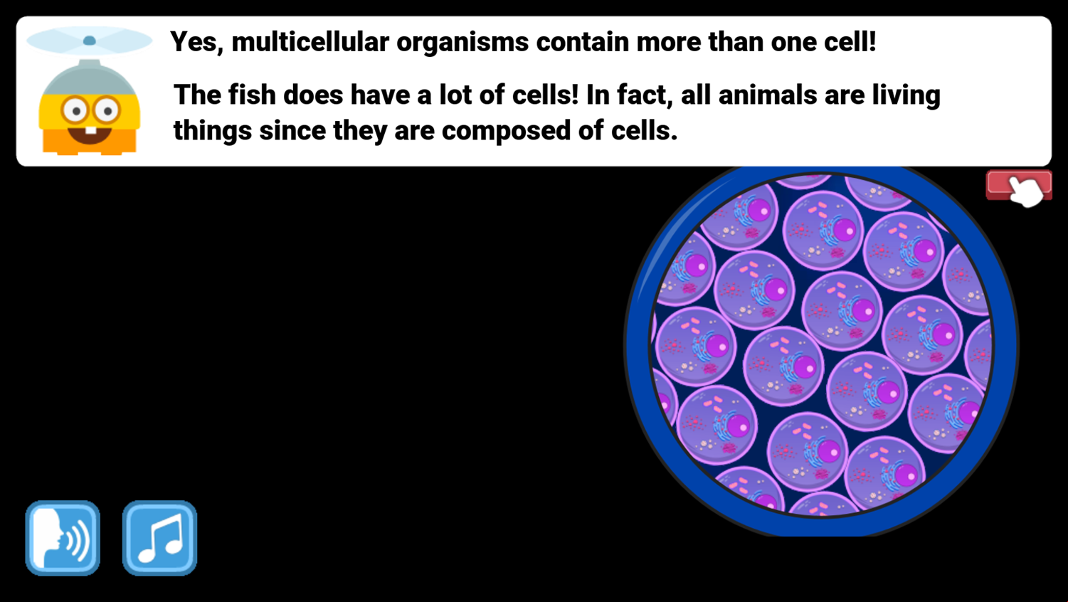 DocDuck Cells and Life Game Multicellular Organisms Screenshot.