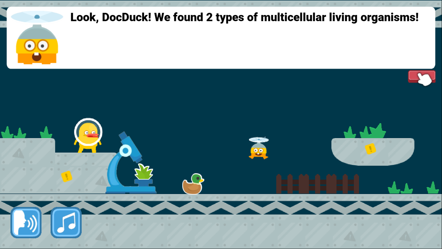 DocDuck Cells and Life Game Plants and Animals Screenshot.