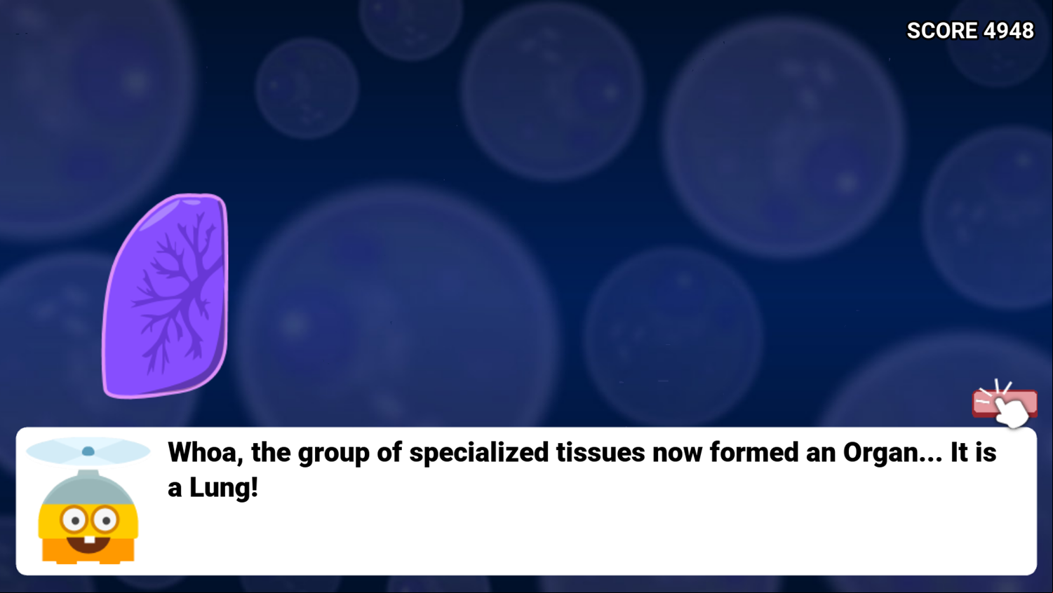 DocDuck Cells and Life Game Tissues Form an Organ Screenshot.