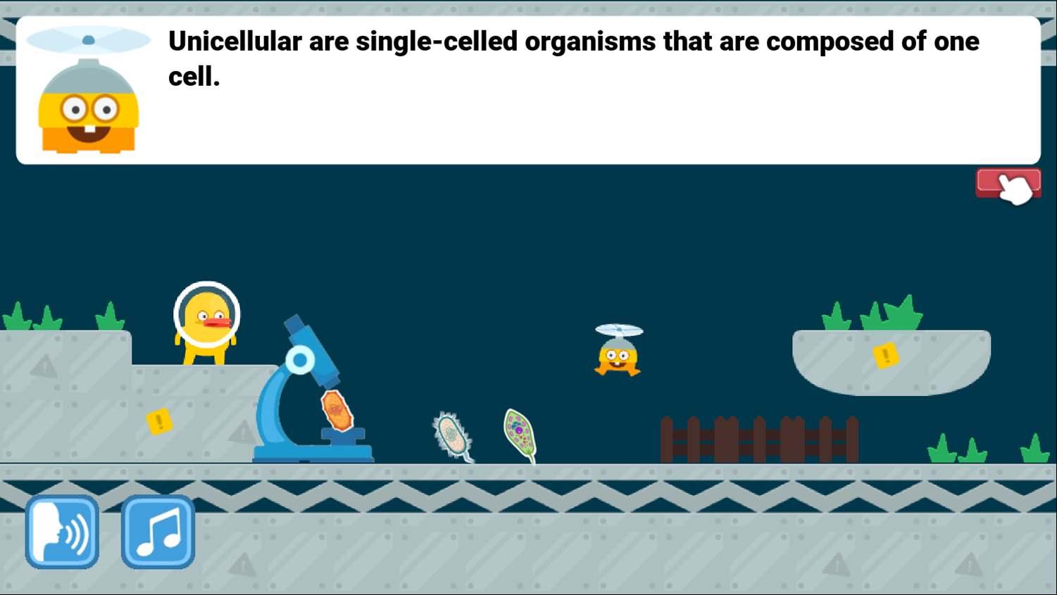 DocDuck Cells and Life Game Unicellular Organisms Screenshot.