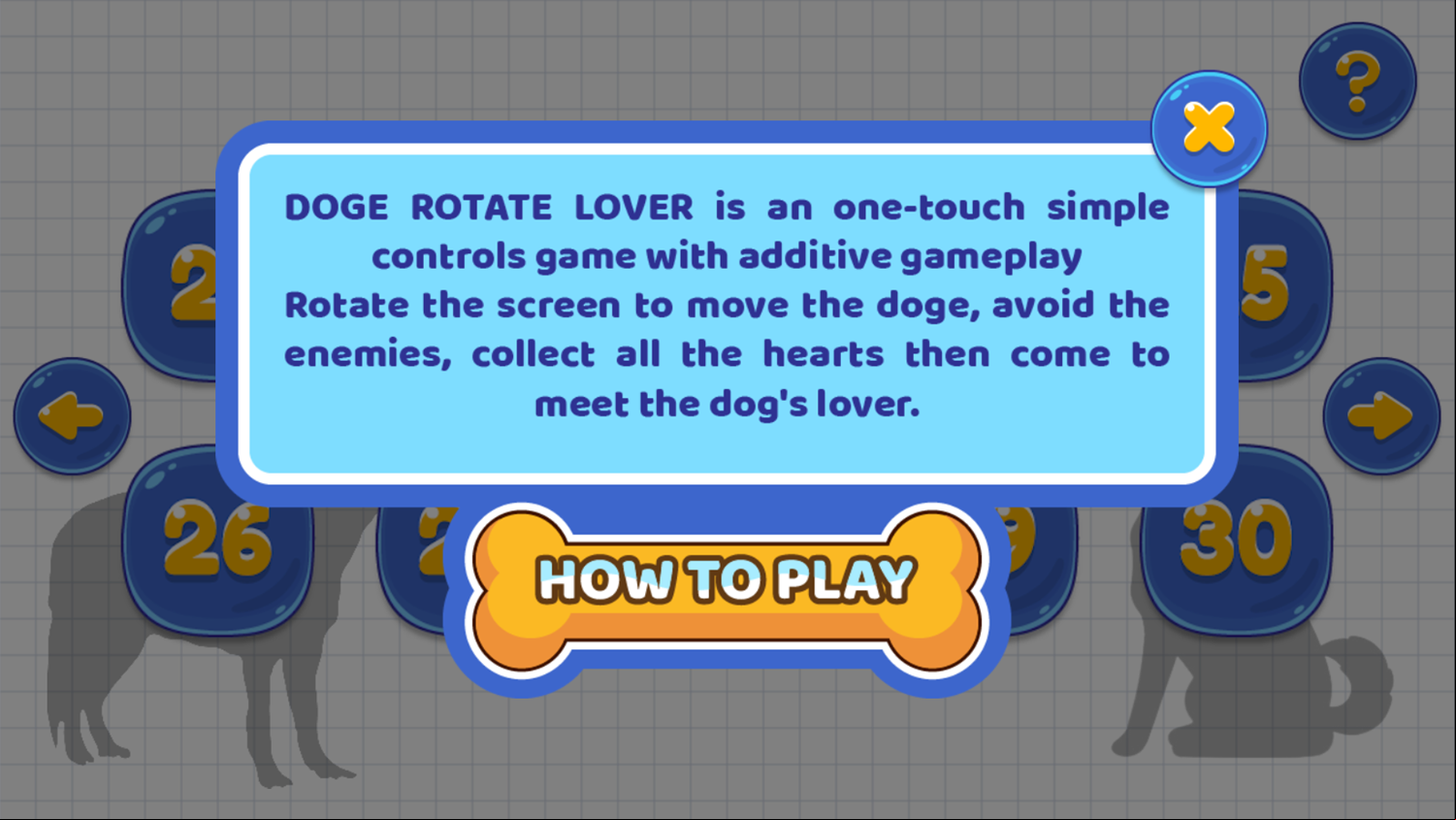 Doge Rotate Lover Game How to Play Screen Screenshot.