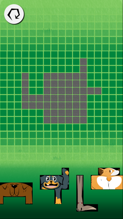 Dogs Puzzle Game Stage Challenge Screenshot.