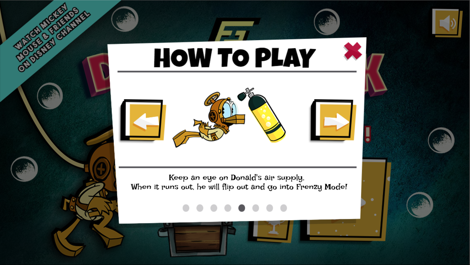 Donald Duck Treasure Frenzy Air Supply Screenshot.