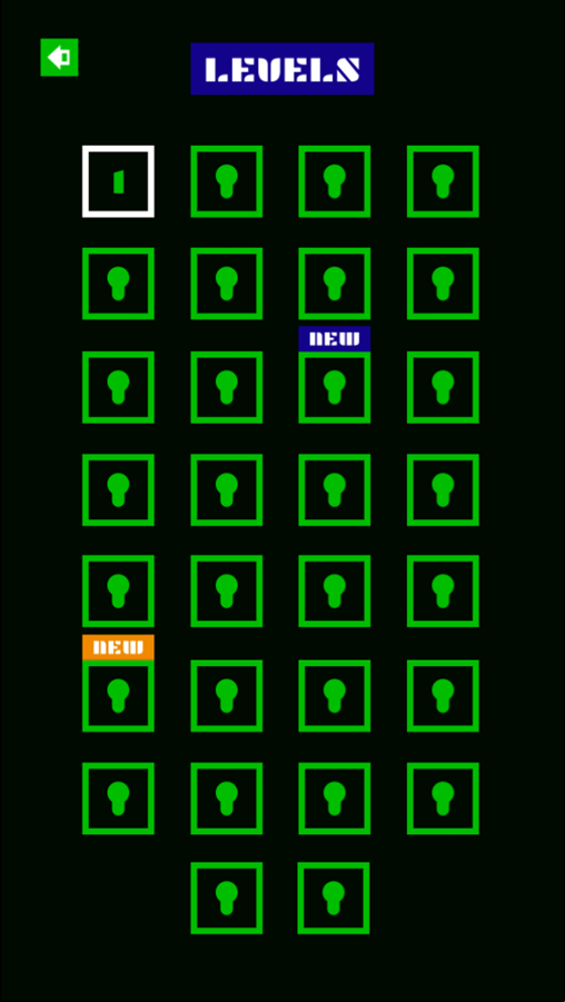 Dot Shot Game Level Select Screenshot.