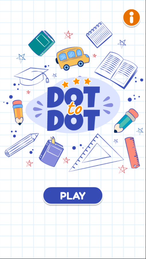 Dot to Dot Cute Animal Game Welcome Screen Screenshot.