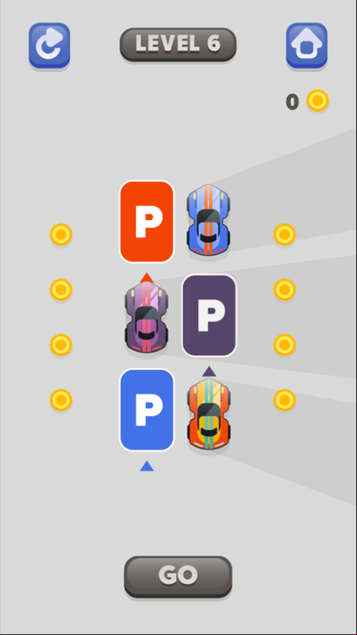 Draw Parking Game Level Progress Screenshot.