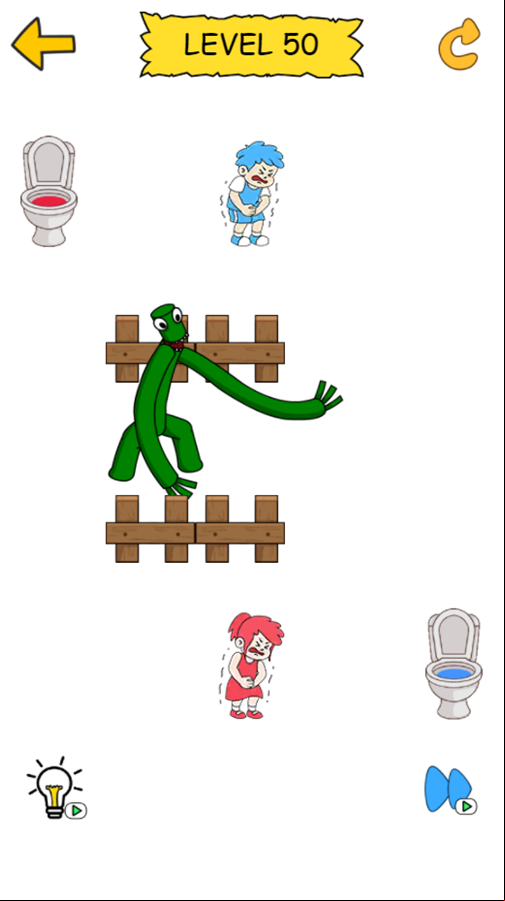 Draw To Pee Game Final Level Screenshot.