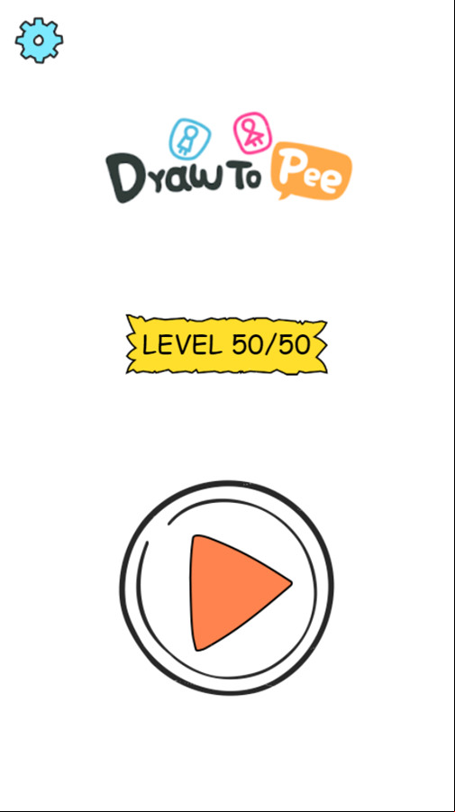 Draw To Pee Game Welcome Screen Screenshot.