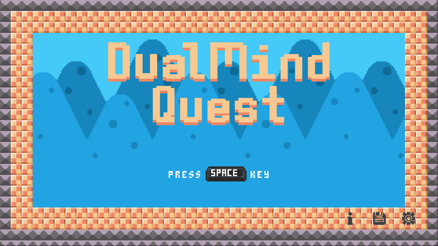 DualMind Quest Game Welcome Screen Screenshot.