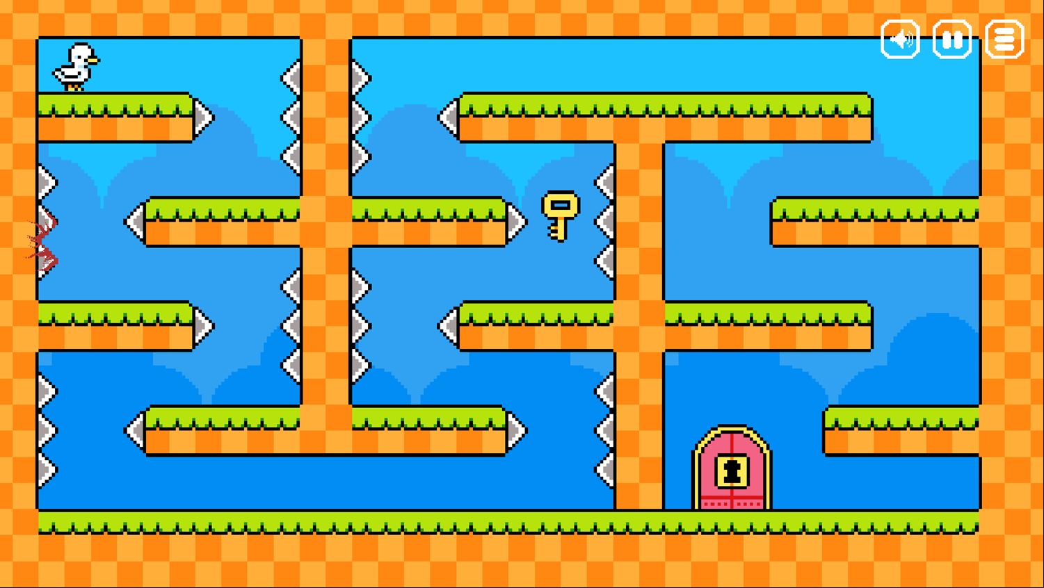 Duck The Game Level With Many Spikes Screenshot.