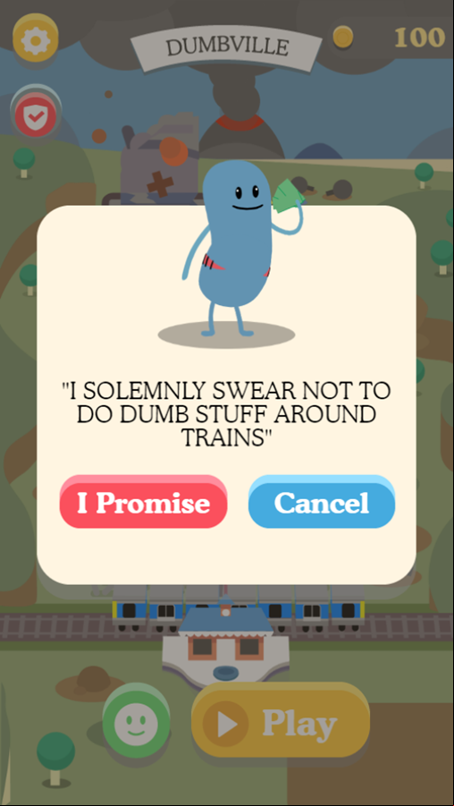 Dumb Ways to Die 3 World Tour Game Oath Screenshot.
