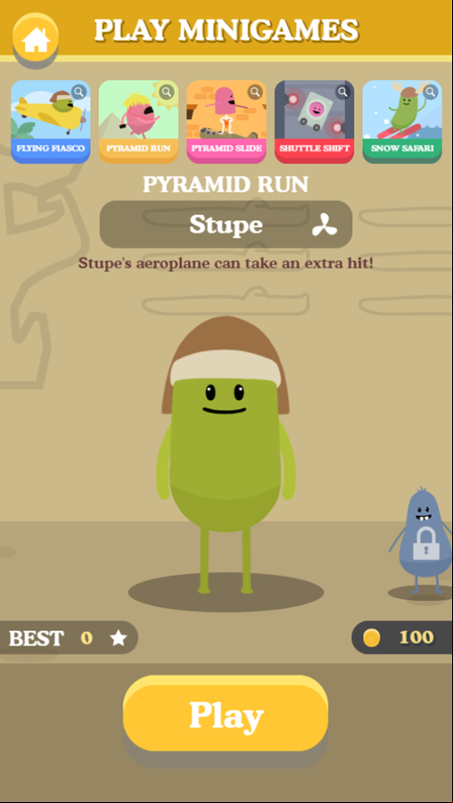 Dumb Ways to Die 3 World Tour Game Pyramid Run Screenshot.