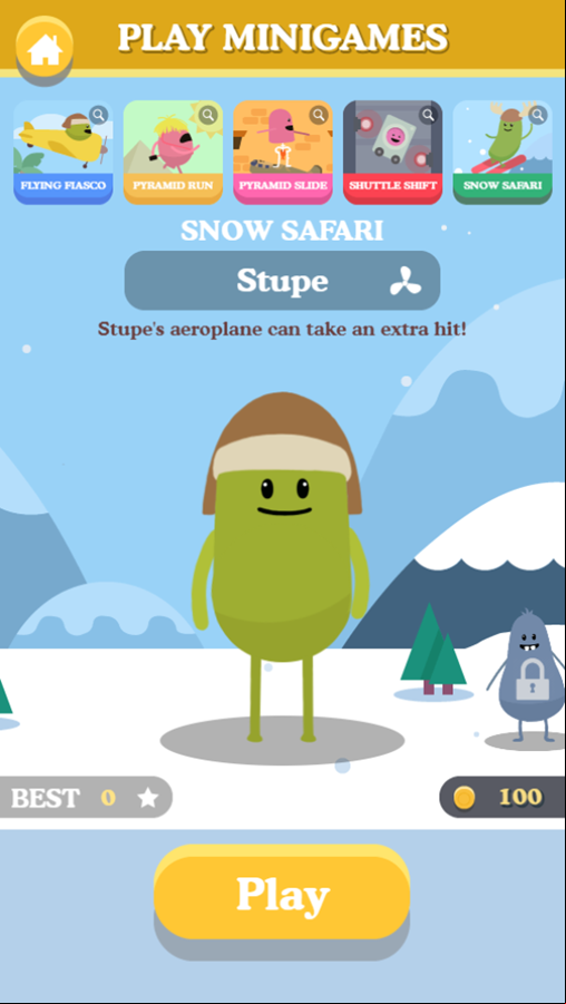 Dumb Ways to Die 3 World Tour Game Snow Safari Screenshot.