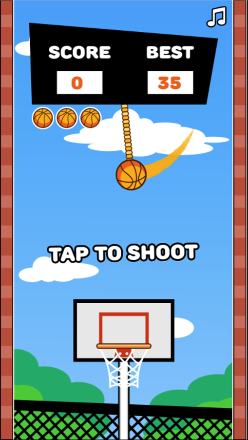 Dunk Fall Game Screenshot.