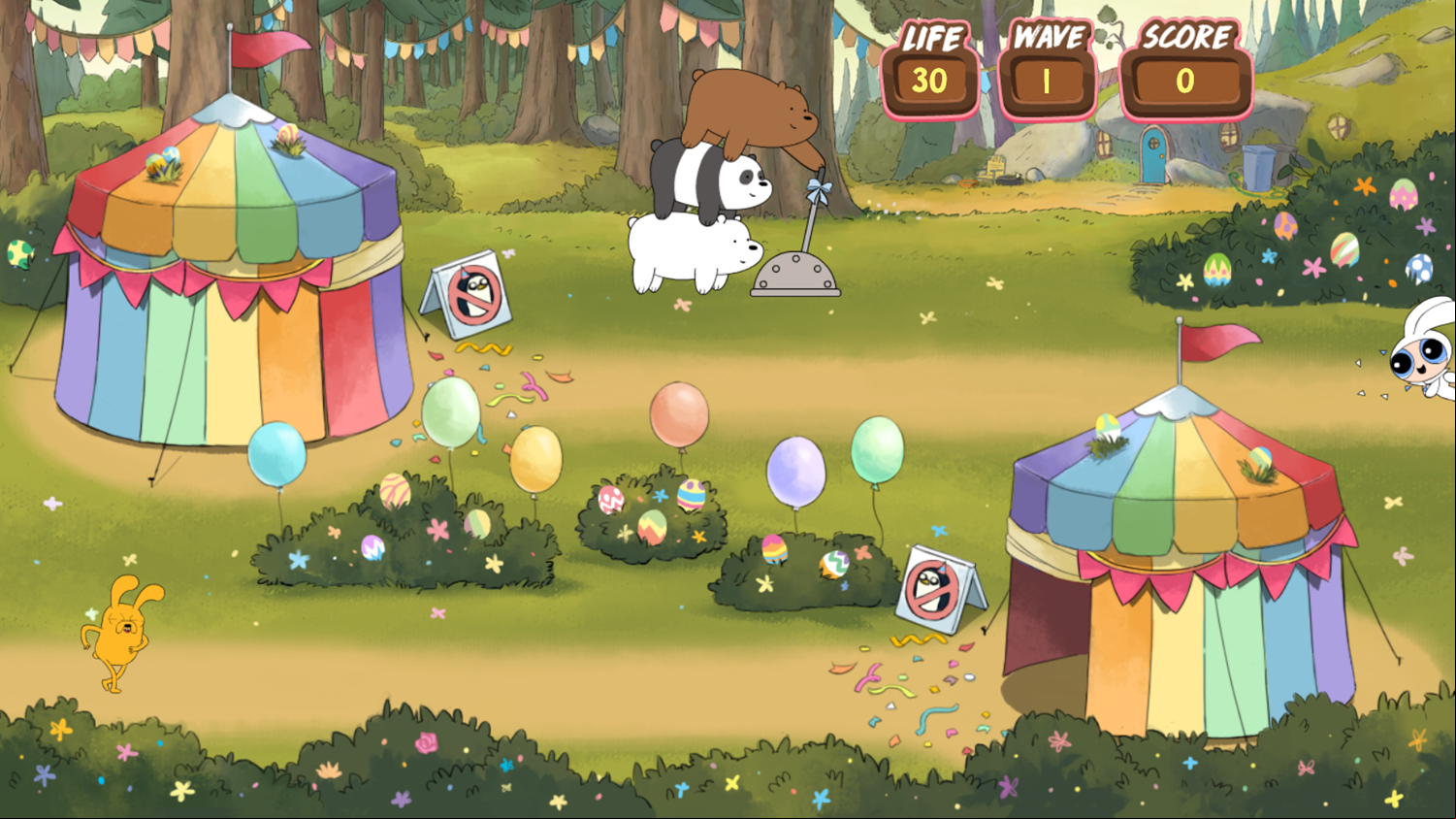Eager Egg Hunt Game Start Screenshot.