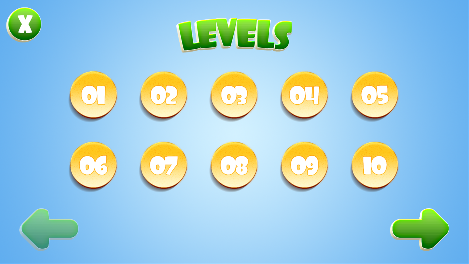 Easter Eggs on Space Islands Game Level Select Screen Screenshot.