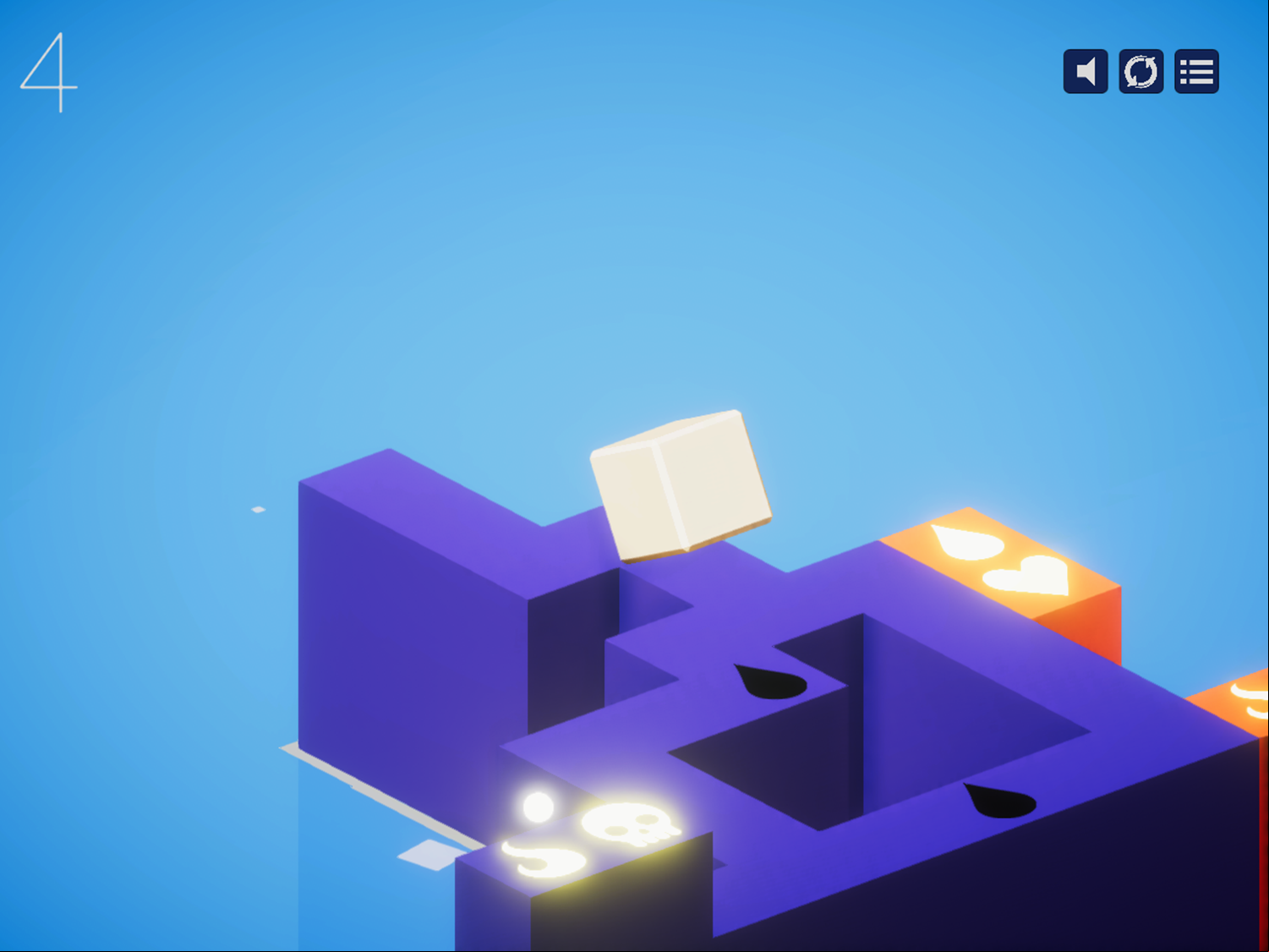 Elemental Cubed Game Level Challenge Screenshot.