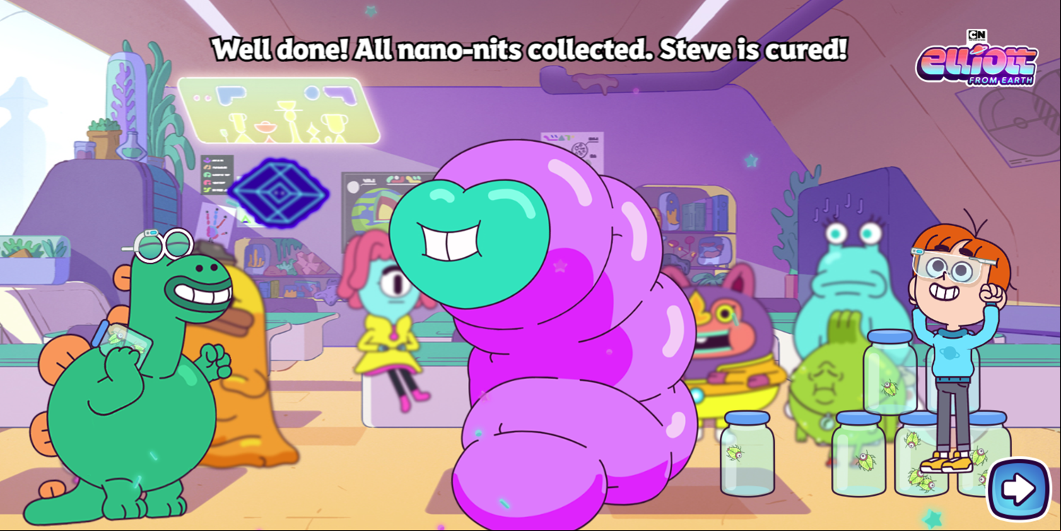 Elliott From Earth Bug Off Game Beat Screen Screenshot.