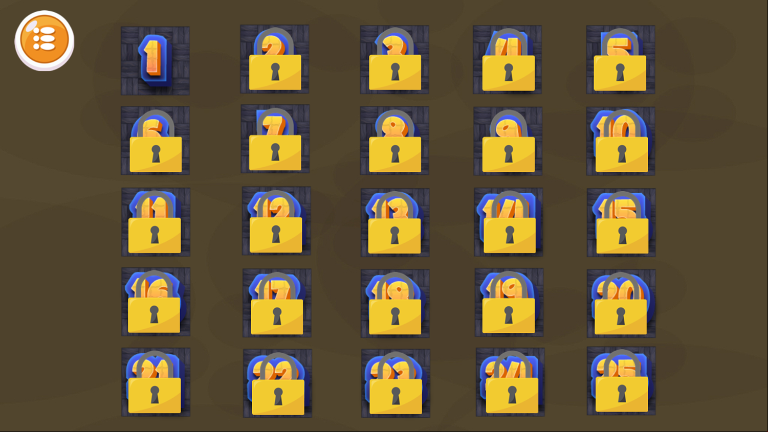 Emoji Maze Game Level Select Screenshot.