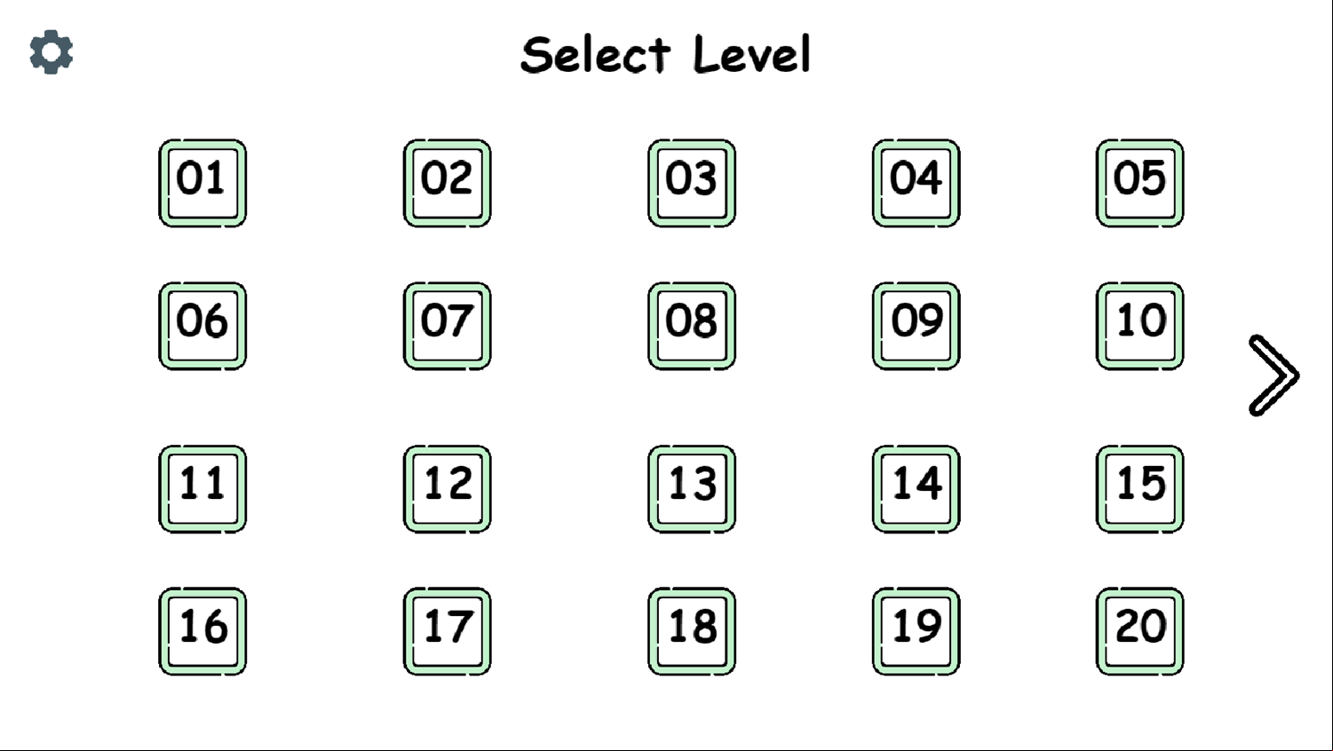 Emoji Puzzle Game Level Select Screen Screenshot.