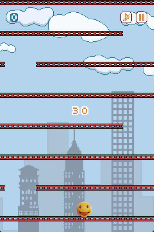 Emoji Rush Game Start Screenshot.