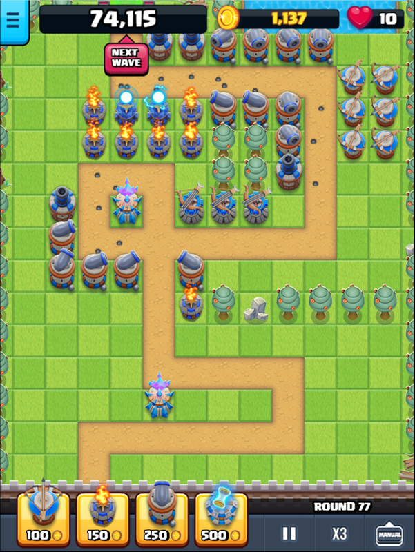 Endless Siege Tower Defense Game Screenshot.