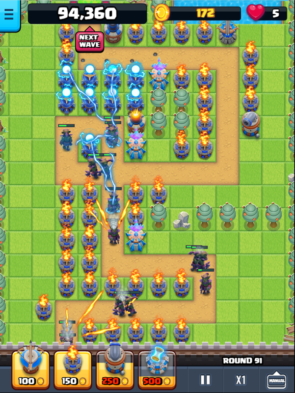 Endless Siege Tower Defense Gameplay Screenshot.