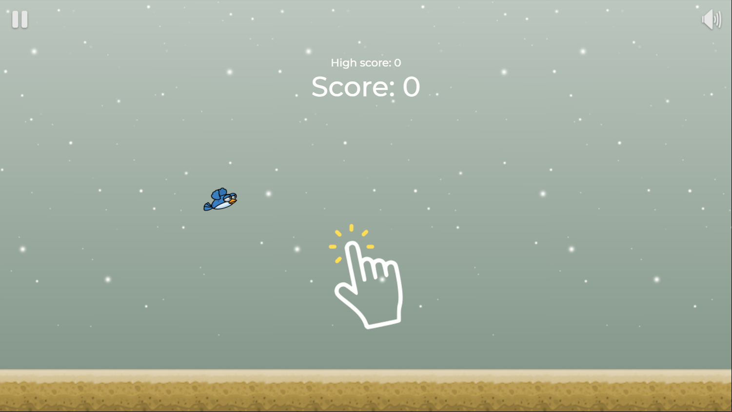 Equations Flapping Game Start Screenshot.