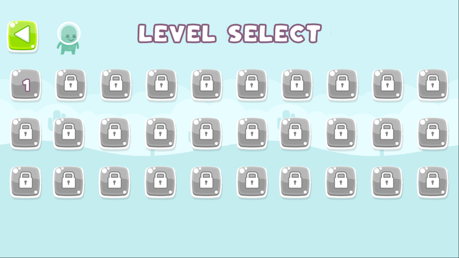 Escape Platform Puzzle Game Level Select Screenshot.