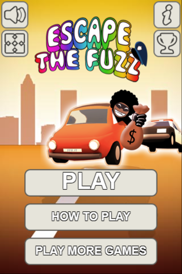 Escape the Fuzz Welcome Screenshot.