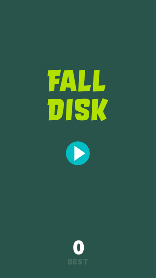 Fall Disk Game Welcome Screen Screenshot.