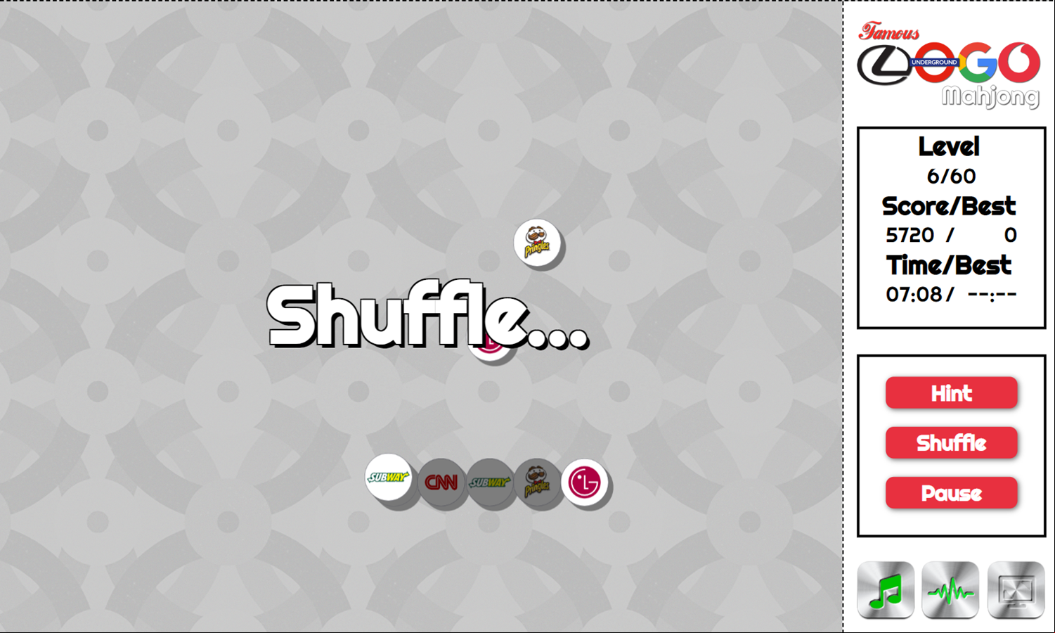 Famous Logo Mahjong Game Shuffle Screenshot.