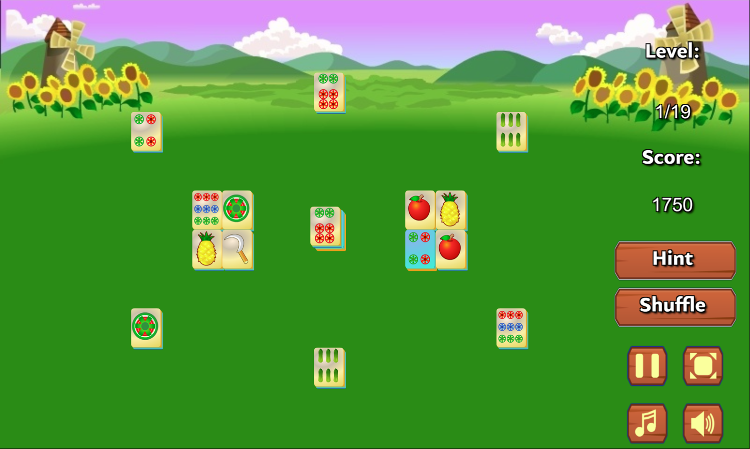 Farm Flip Mahjongg Gameplay Screenshot.
