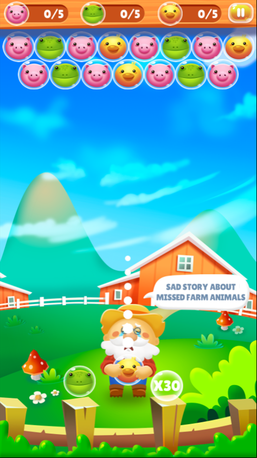Farm Rescue Game Screenshot.