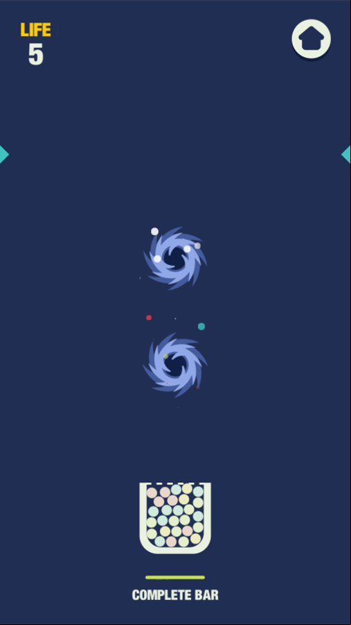 Filled Glass 3 Portals Game Level Complete Screenshot.