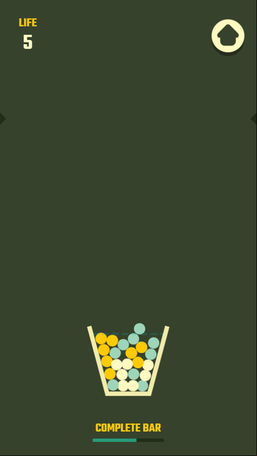 Filled Glass Game Complete Bar Screenshot.