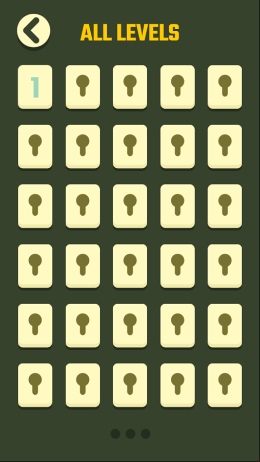 Filled Glass Game Level Select Screenshot.