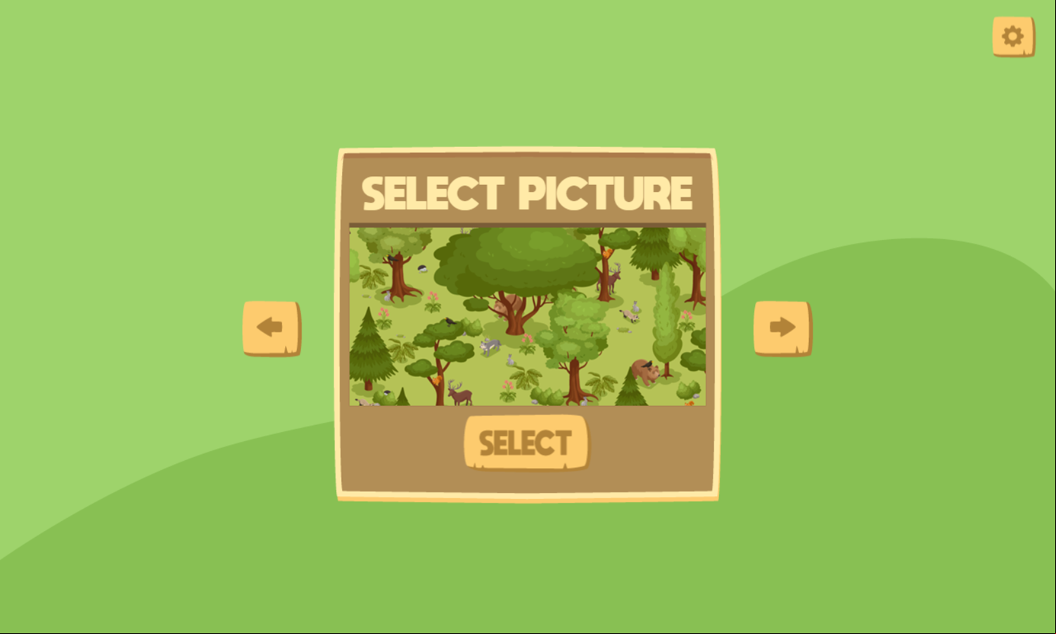 Find Animals Game Select Picture Screenshot.