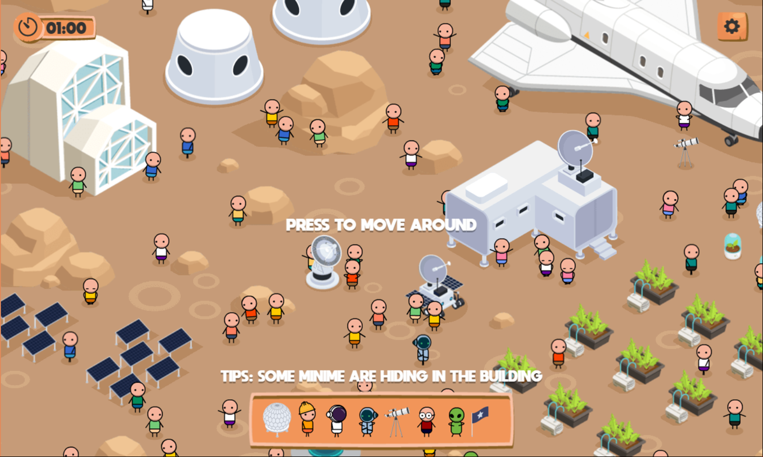Find MiniMe Game Start Screenshot.