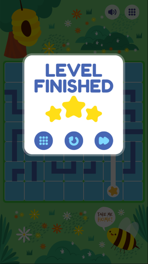 Find Path Animal Game Level Finish Screenshot.