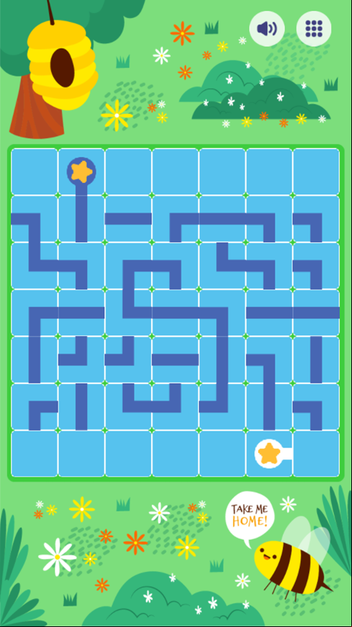 Find Path Animal Game Level Start Screenshot.