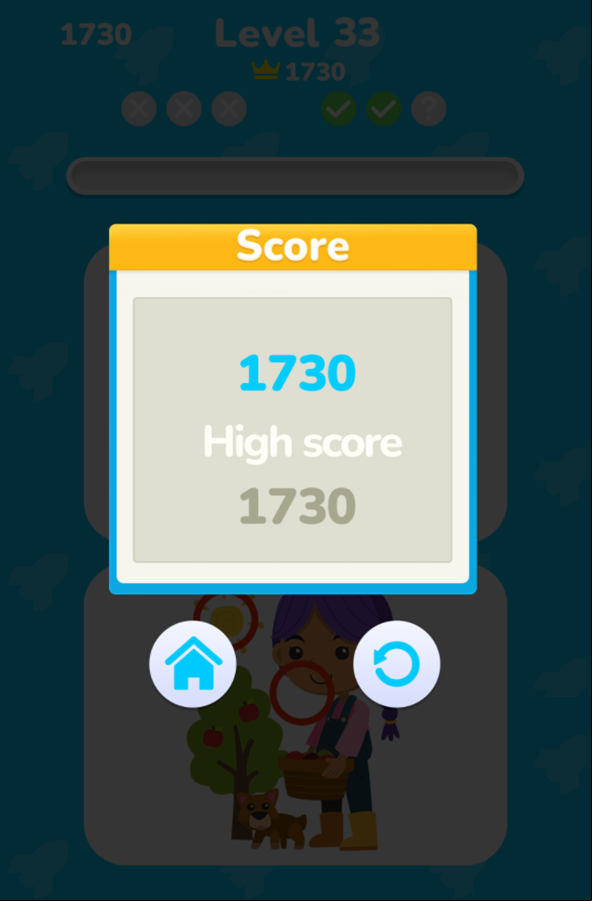 Find the 3 Differences Game Score Screenshot.