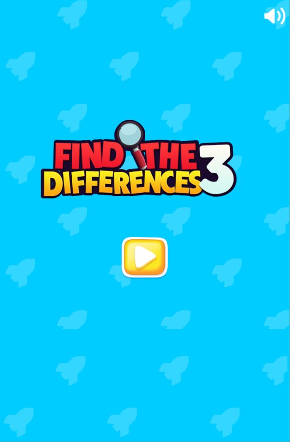 Find the 3 Differences Game Welcome Screen Screenshot.