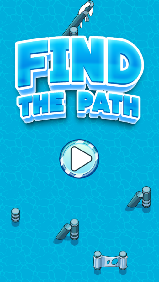Find The Path Game Welcome Screen Screenshot.