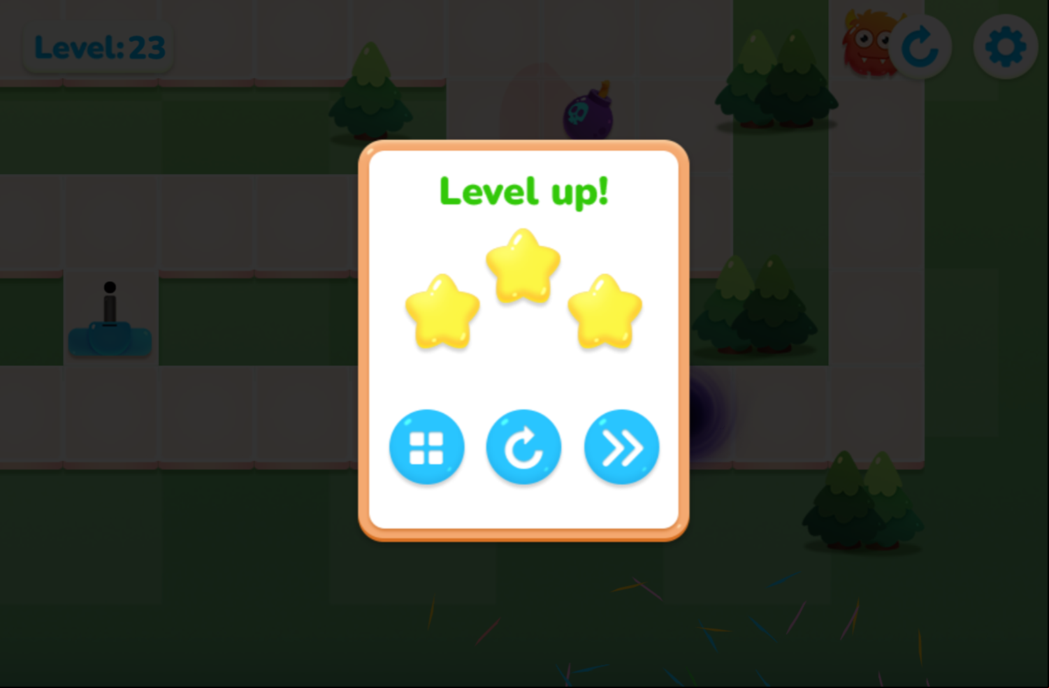 Find The Way Home Maze Game Level Complete Screen Screenshot.