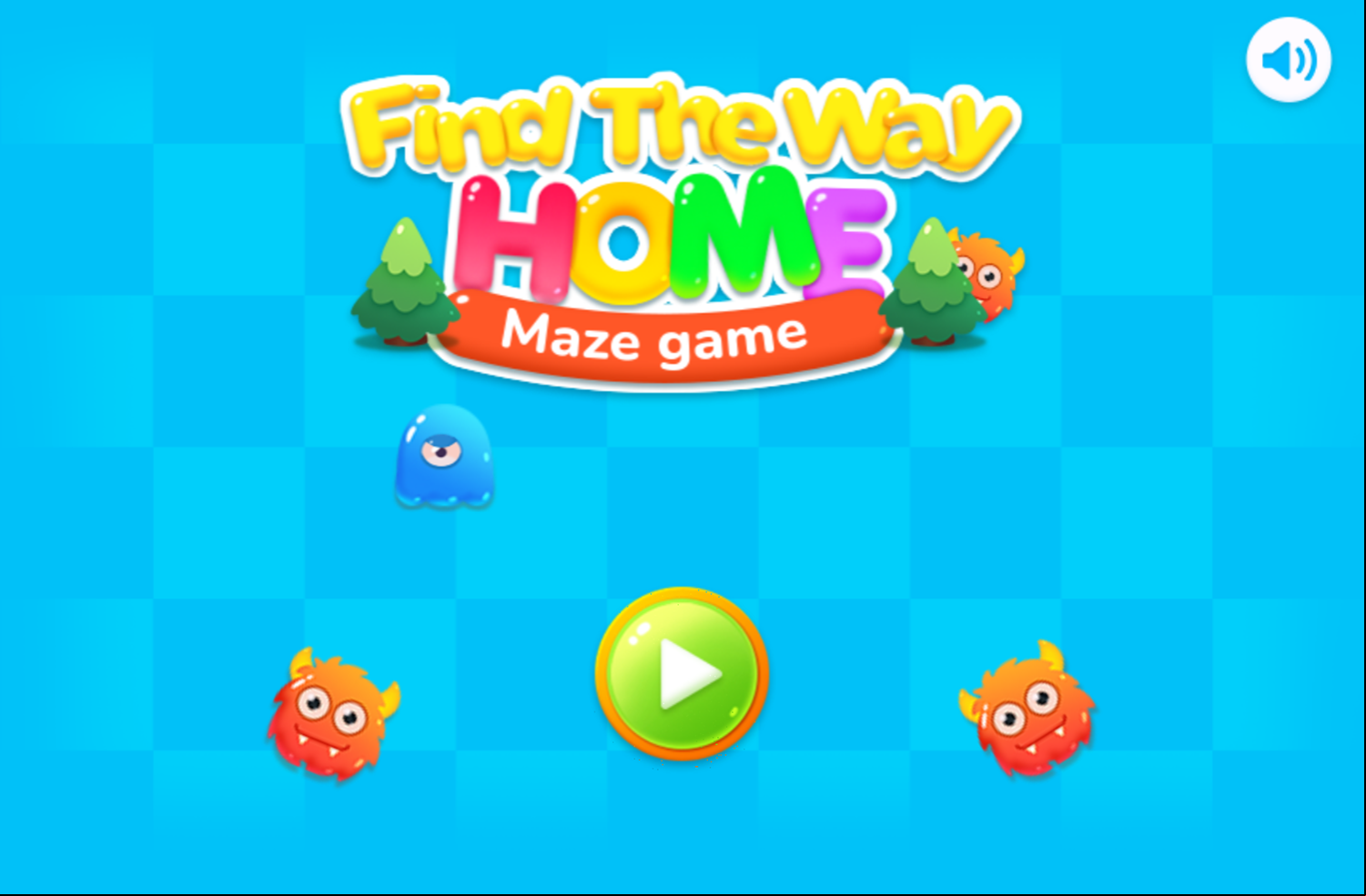 Find The Way Home Maze Game Welcome Screen Screenshot.